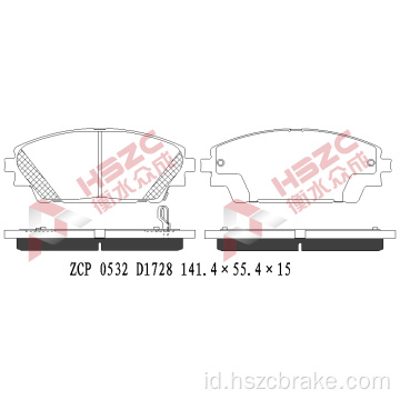 FMSI D1728 Pad Rem Keramik untuk Mazda